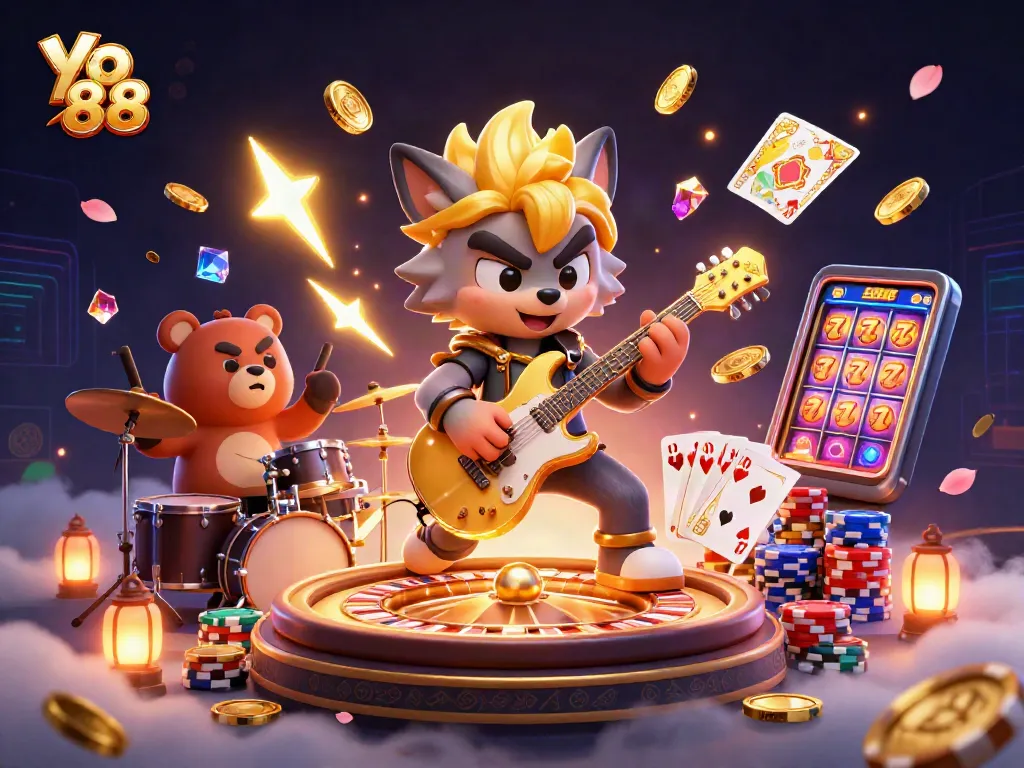 Experience thrilling gaming at Yo 88 with stunning visuals of exciting casino activities.