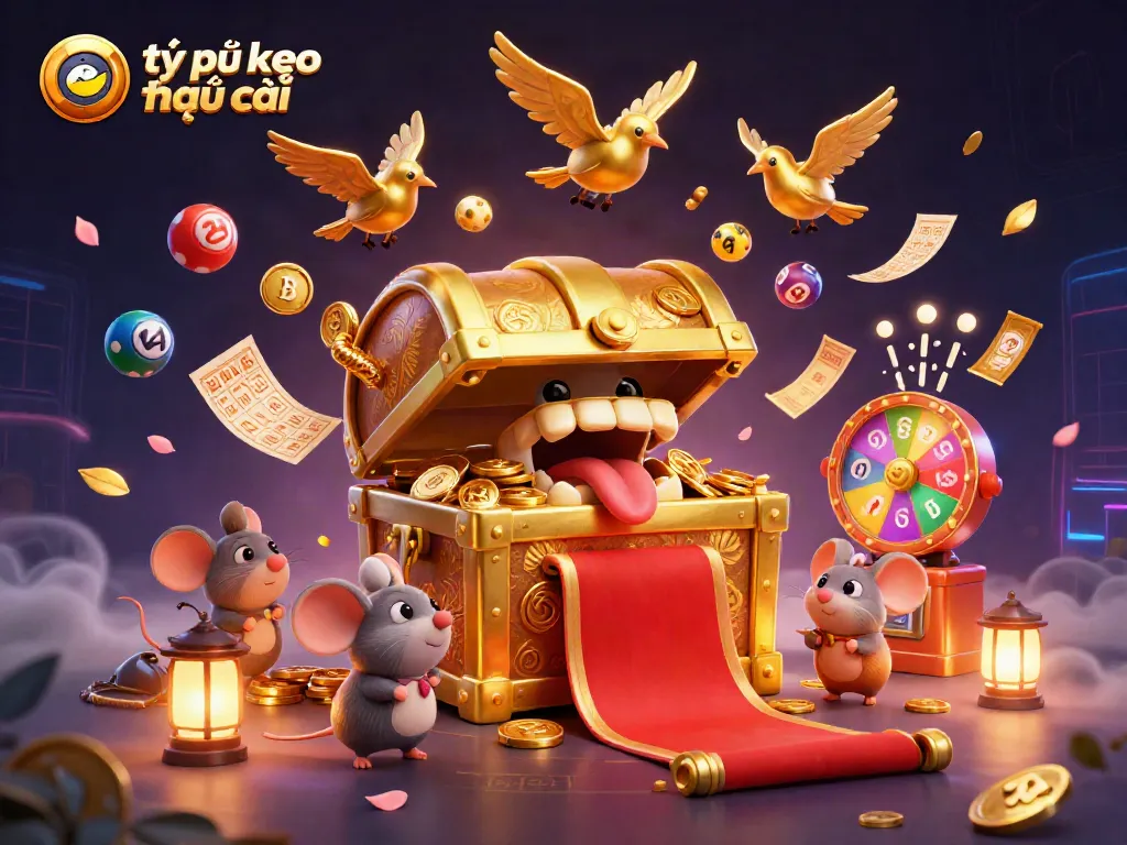 Experience the thrill of tỷ lệ kèo nhà cái with dynamic lottery elements, treasure, and excitement.