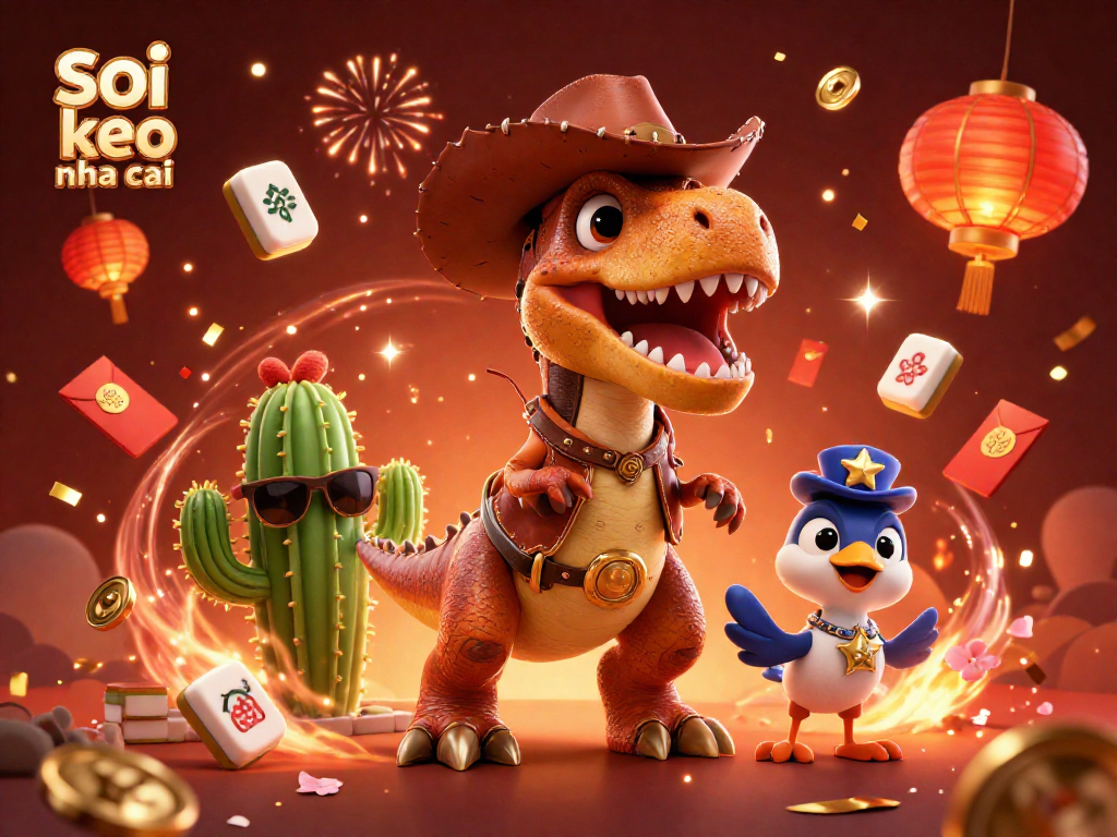 Experience thrilling gaming with soi keo nha cai in this vibrant 3D casino illustration featuring action-packed elements.