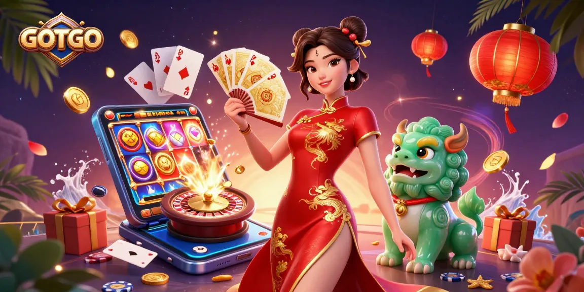 Terlibat dalam permainan mendebarkan dengan GOTOTO, menampilkan permainan slot yang berwarna-warni dan elemen kasino yang dinamis.