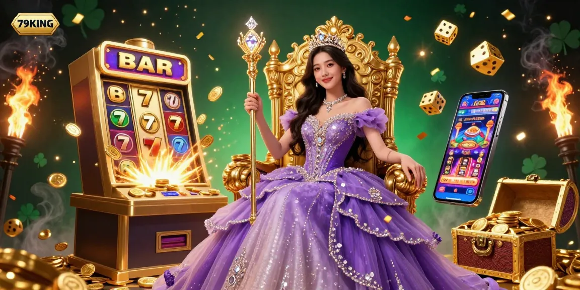 Experience thrilling 79KING slots bursting with jackpots and vibrant casino elements.