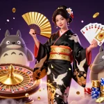 Engage in thrilling gaming adventures with ww88c, featuring stunning Asian-themed characters and casino elements.