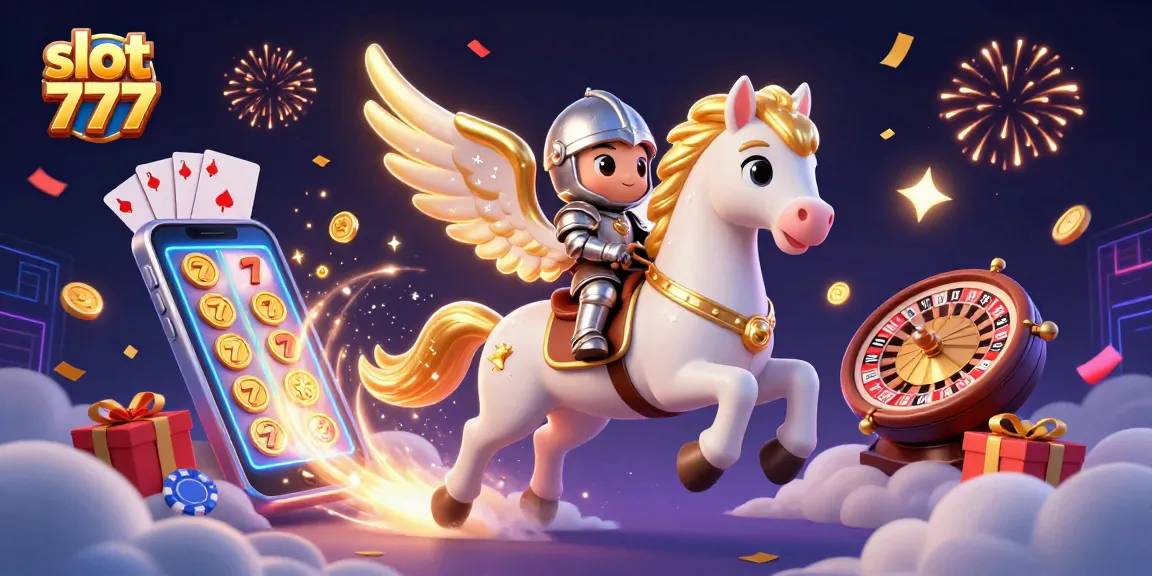 Spin the slot 777 reels in this vibrant 3D casino illustration bursting with excitement!