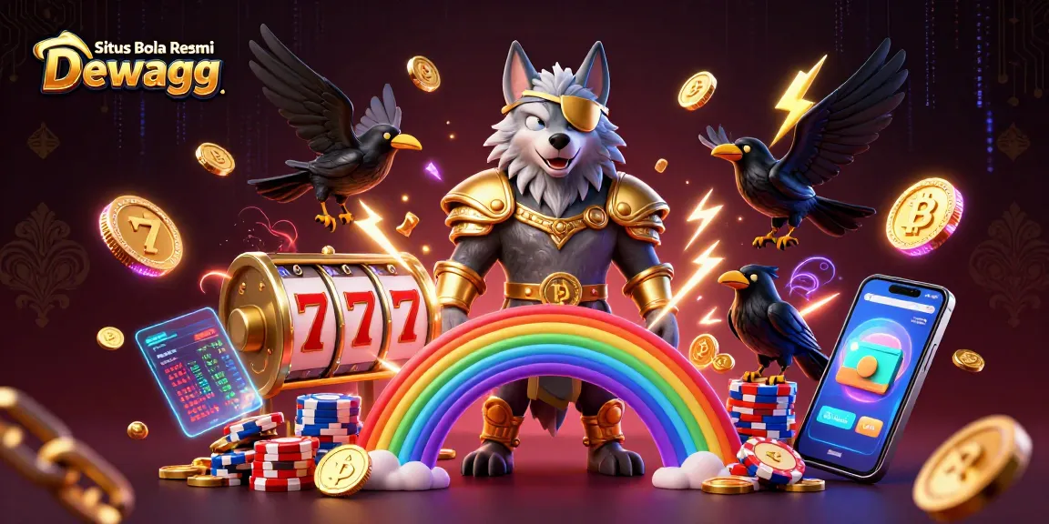 Join the action at Situs Bola Resmi Dewagg with vibrant characters and dynamic casino elements.