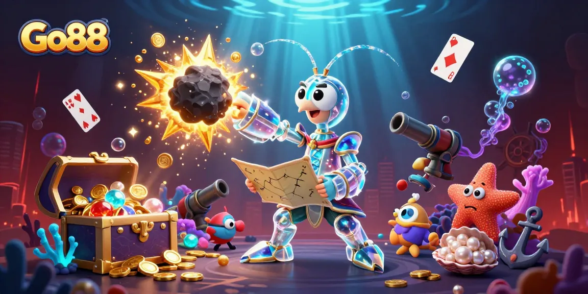 Engage in thrilling gameplay with Go88 featuring vibrant underwater scenes packed with treasures and gaming elements.