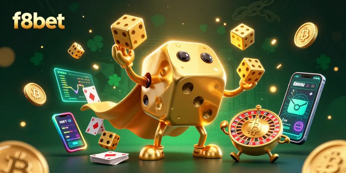 Experience thrilling gameplay with f8bet's interactive casino elements showcased in a vibrant digital scene.
