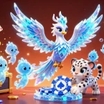 Engage in thrilling gameplay with 98win's stunning 3D casino scene featuring vibrant characters and dynamic elements.