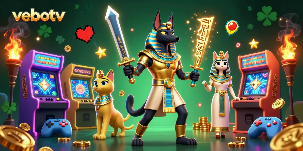 Experience thrilling gameplay with vebotv's dynamic casino-themed illustration, showcasing exciting character elements.