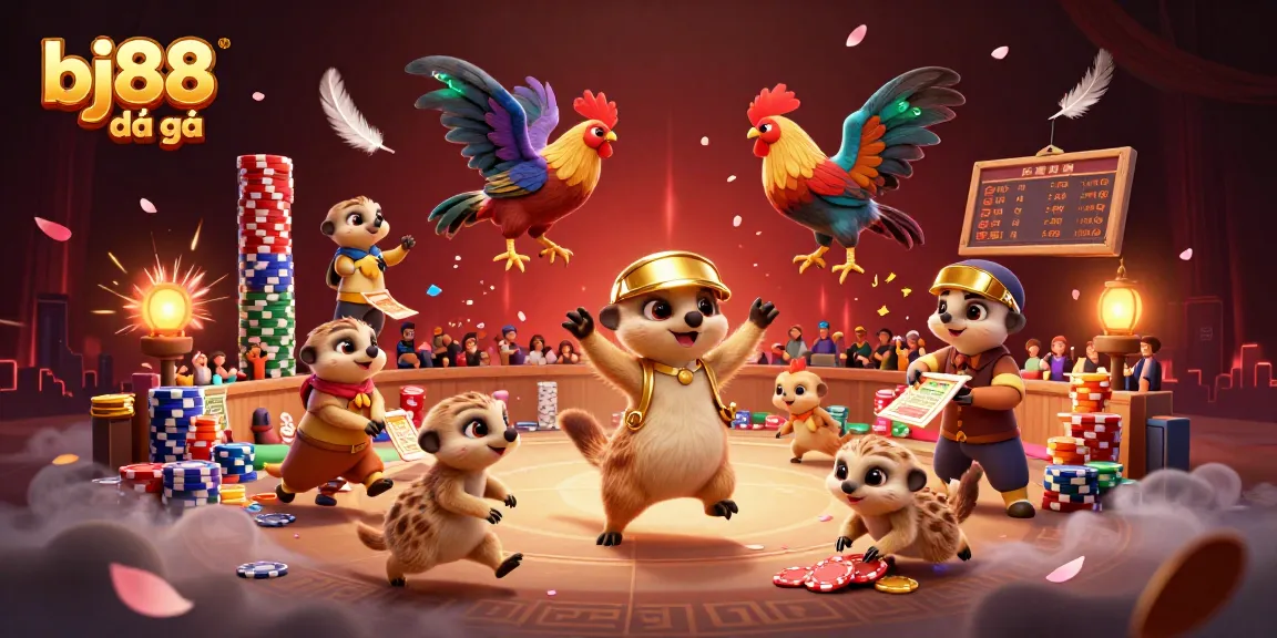 Engage with bj88 đá gà in a vibrant scene showcasing cockfighting excitement and interactive betting.