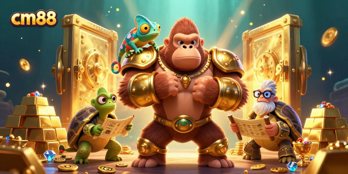Spin to win with cm88's thrilling gaming offerings featuring vibrant casino characters.