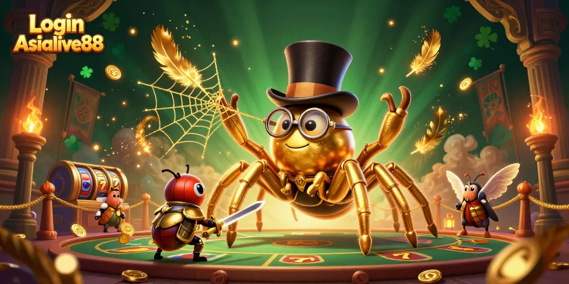 Engage with the vibrant Login Asialive88 scene showcasing casino excitement with unique characters and elements.