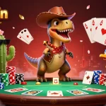 Experience the thrill of luckywin casino with a vibrant 3D illustration of poker characters and game elements.
