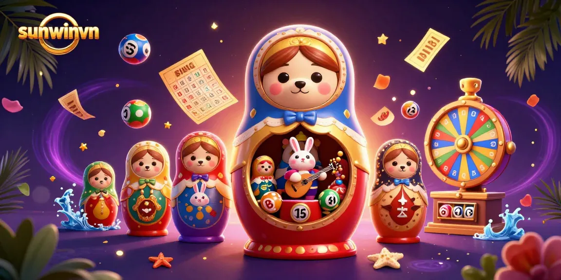 Play interactive games with sunwinvn's colorful illustration of casino-themed characters and elements.