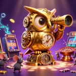 Naga303 Togel Macau Resmi showcases a lively online gambling scene with colorful animations and dynamic casino elements.