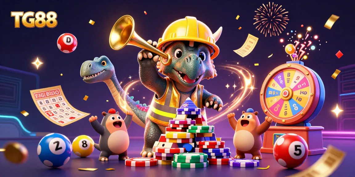 Experience festive gambling excitement with TG88 featuring a vibrant casino scene.