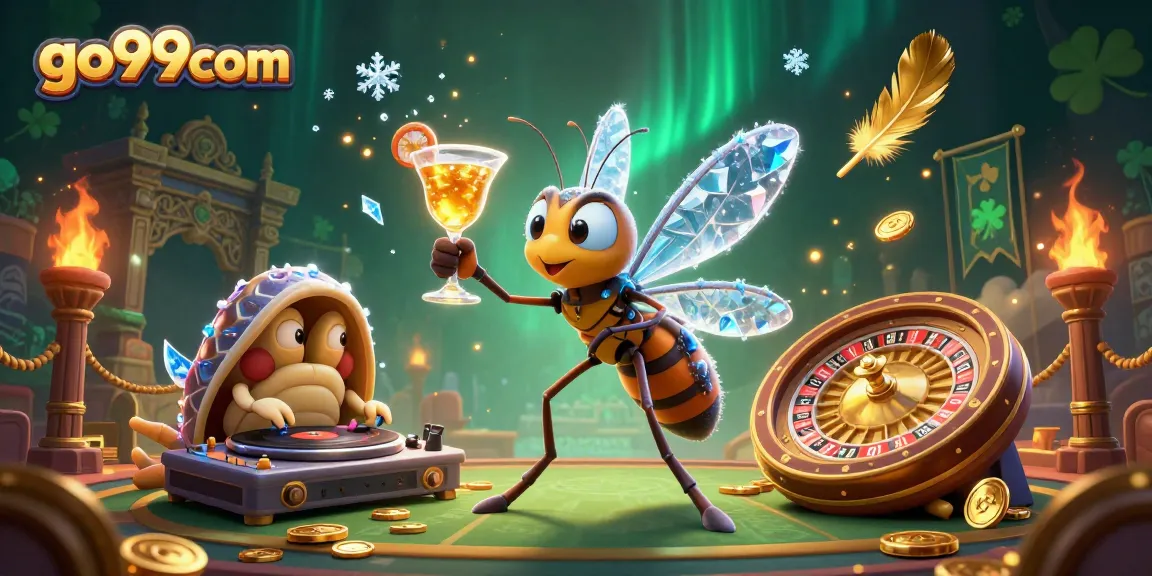 Engage in the vibrant gaming world of go99com with iconic casino characters and elements.