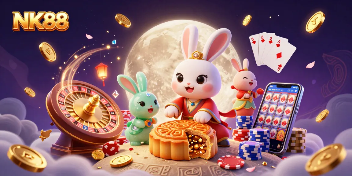 Join the thrill of NK88 with enchanting characters and vibrant casino elements in an immersive 3D scene.