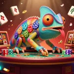 Engaging DA88 chameleon casino owner captures winning slots and poker action within a vibrant casino scene.