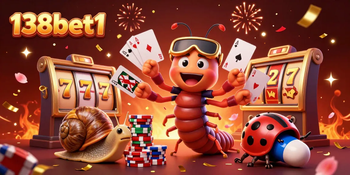 Engage in high-stakes gaming at 138bet1 with vibrant characters and slot machines.