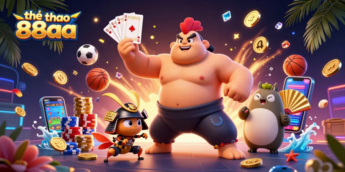 Experience thrilling sports betting with thể thao 88aa featuring lively characters, vibrant casino elements, and dynamic action.