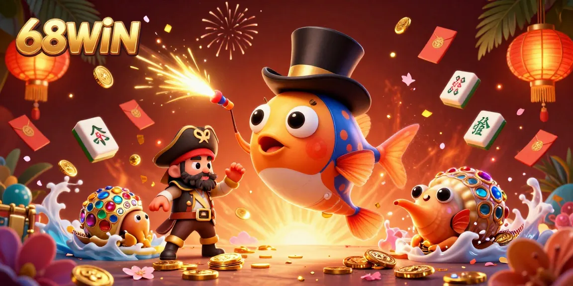 Engage with 68WIN in a vibrant underwater casino adventure filled with treasures.