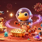 Experience thrilling gameplay with rr88ka com in this vibrant 3D casino adventure illustration.