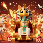 Engage with exciting games at rr88ka com featuring lively slot machines, an Egyptian theme, and festive elements.