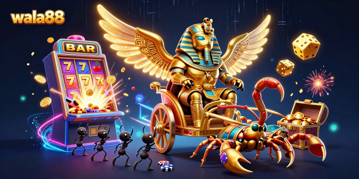 Watch the thrilling action of wala88 as gold coins explode from the jackpot slot machine!