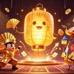 Experience thrilling iwin slot games with dynamic action in this vibrant illustration.