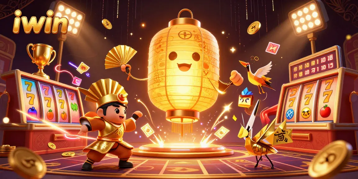 Experience thrilling iwin slot games with dynamic action in this vibrant illustration.