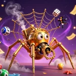 Experience the thrilling world of gambling with tylekeo68, featuring a steampunk spider and dynamic lottery elements.