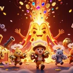 Experience thrilling wins with luongsontv's dynamic treasure eruption scene filled with coins and excitement.