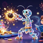 Experience the thrill of nhà cái SX88 in this vibrant casino-themed digital art.
