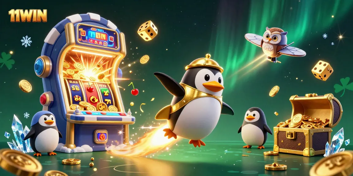 Experience the thrill of 11WIN with a dynamic casino scene featuring exploding jackpots.