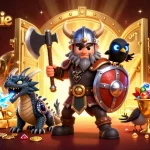 Experience exciting gaming with kingjohnnie, featuring a Viking warrior, fierce dragon, and treasure galore!