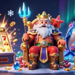 Experience thrilling wins at Red88 with a 3D cartoon sea king surrounded by exciting casino elements.